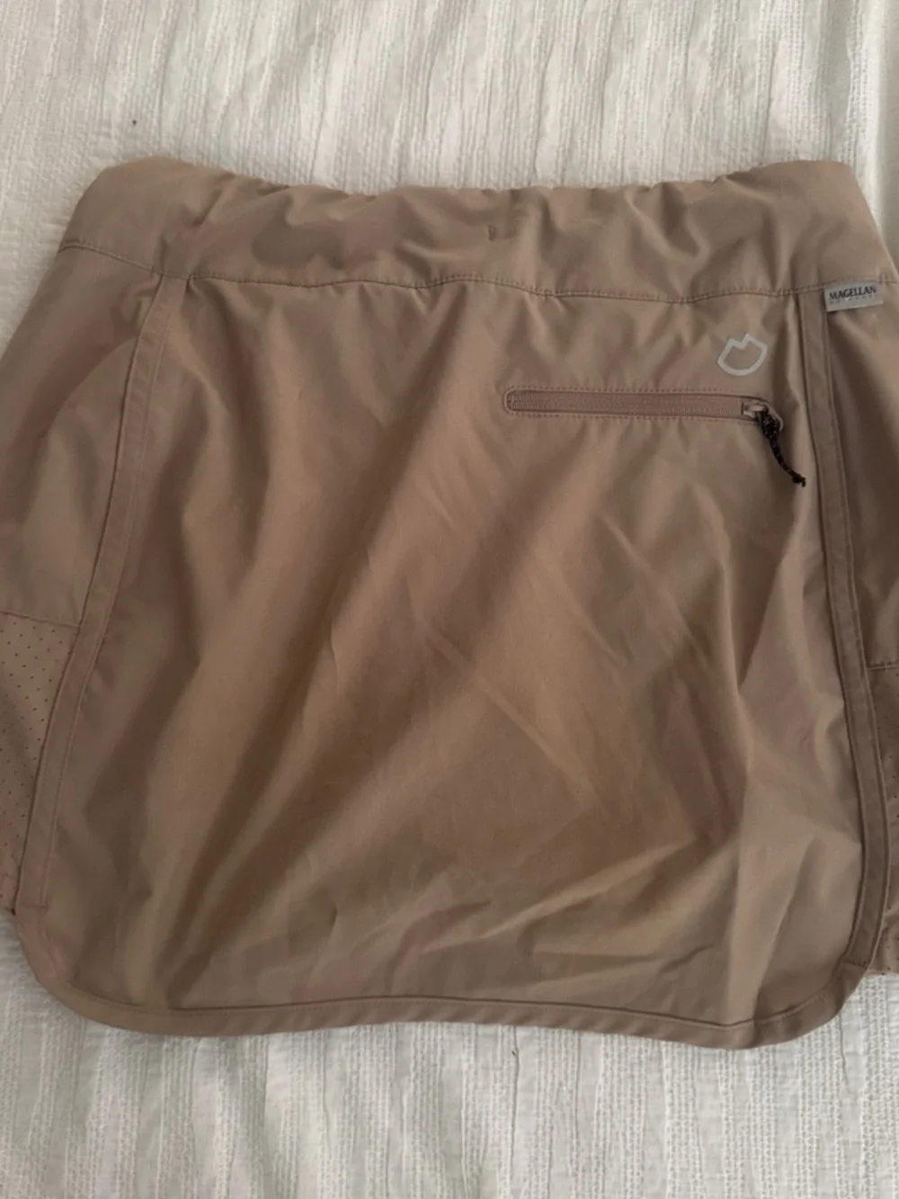 Magellan Outdoors Women's Taupe Active Skort with Zip Pockets